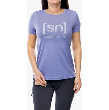 Dámské oblečení Dámské tričko Super.natural Arabesque Tee - blue violet/fresh white