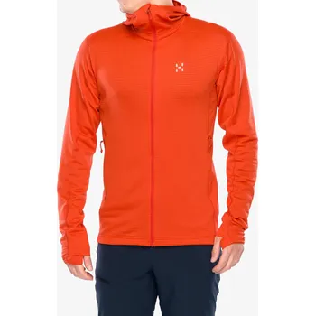 Pánská móda Mikina s kapucí Haglofs L.I.M Mid Multi II Hood - habanero