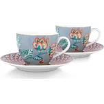 PIP Studio Šálek a podšálek Espresso Flower Festival světle modrá 120ml sada 2ks 51.004.138