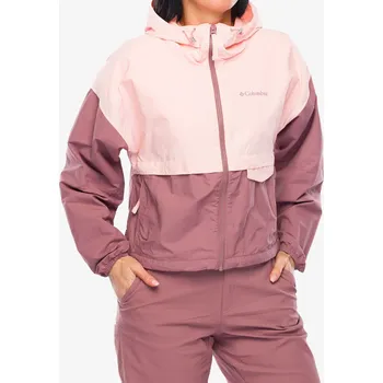 Dámská větrovka Větrovka dámská Columbia Spire Valley Cropped Windbreaker - pink sand/fig