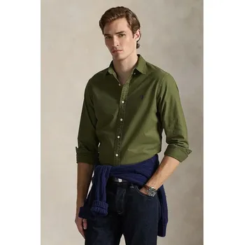 Pánská košile Bavlněná košile Polo Ralph Lauren 710804257 zelená 91X, vel. XL