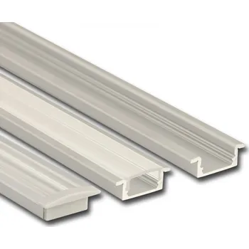 LED páska LED profil AL vestavný VO + čirý difuzor - 2m McLED