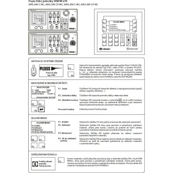 Pásová pila AUTOMATICKÁ pásová pila na kov PILOUS ARG 290 CF-NC - použitá - ČESKÁ VÝROBA
