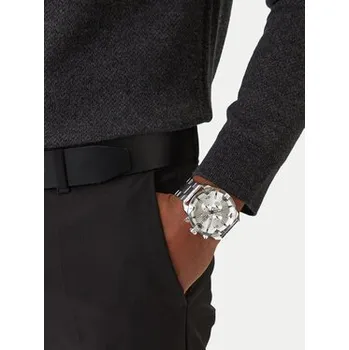 Hodinky Diesel Spiked Chronograph DZ4677 Stříbrná