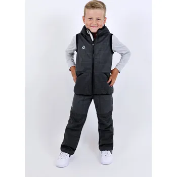 Dívčí vesta Kocour Mourek Softshellová dětská vesta s beránkem ŠEDÁ Velikost 80/86