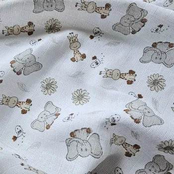 látková plena PREM Bavlněná plena 70x70cm Zoo Krémové NEW