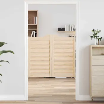 Interiérové dveře OMAXI Křídlové dveře Louvred Design 1 pár 90x100 cm borovicový masiv 668264