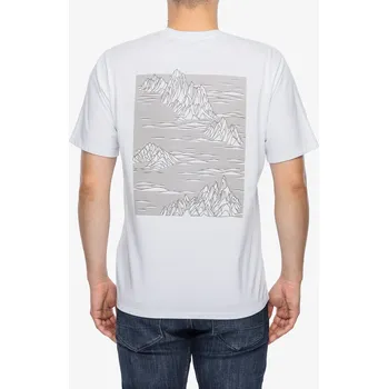 Pánské tričko Tričko s potiskem Patagonia Strataspire Responsibili-Tee - white