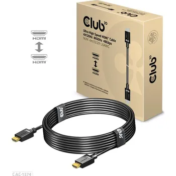 Video kabel Club3D Kabel Ultra Rychlý HDMI™, 4K120Hz, 8K60Hz Cable 48Gbps (M/M), 28AWG, 4m