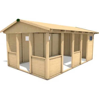 Zahradní altán Zahradní Altán HEROLD A3355 AX Plus s plnou boční stěnou 16,6 m2 (bez podlahy)