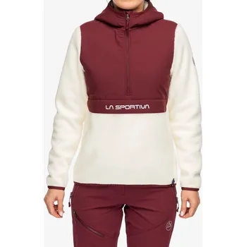 Dámské oblečení Fleece mikina dámská La Sportiva Guidance Sherpa Hoody - chalk/redwood