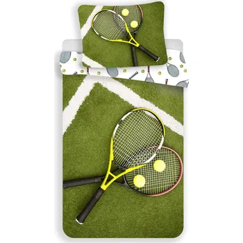 Bytový textil Bavlněné povlečení TENIS zelené Rozměr povlečení: 70 x 90 cm | 140 x 200 cm