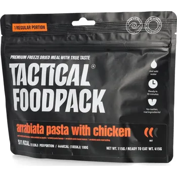 Lyofilizát Tactical Foodpack Těstoviny Arrabiata s kuřecím masem 415 g