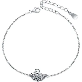 Náramek MOISS stříbrný náramek LABUŤ