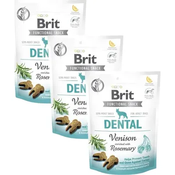 BRIT CARE DOG FUNCTIONAL SNACK DENTAL VENISON 3x150g