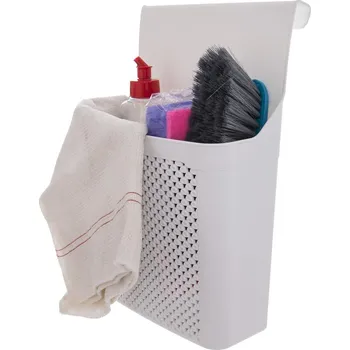 Úložný box Orion 2. jakost - Závěsný košík, organizér na čistící prostředky KRISTY, 35x24cm -bílý