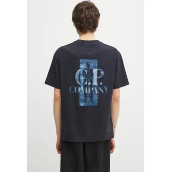 Pánské tričko Bavlněné tričko C.P. Company, M, námořnická modř, 59X