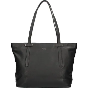 Kabelka Velká kožená černá kabelka 1812 BLACK