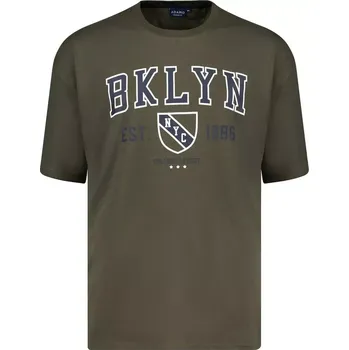 Pánské tričko Pánské velké tričko s krátkým rukávem Adamo 131506-430 khaki (4XL)