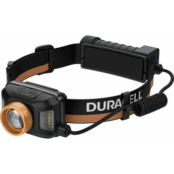 Čelovka Duracell DH1500R Čelová svítilna černá, oranžová