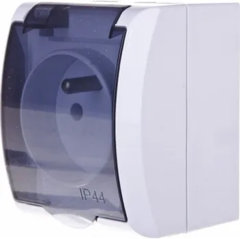 Elektrická zásuvka Jednoseketová Ospel Povrchová vlna s uzemněním kouře