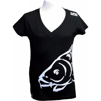 Rybářské oblečení R-SPEKT Tričko Lady Carper černé-Velikost XL