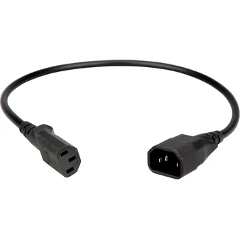 Napájecí kabel BACHMANN Kabel síťový prodlužovací, IEC320 C14 - C13, 1m, černý (356.120) - 19.07.1288