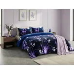 Mikroplyšové povlečení VIOLET BUTTERFLY tmavě modré Rozměr povlečení: 2 ks 70 x 90 cm | 200 x 220 cm 206330534