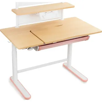 Dětský stůl Spacetronik Elektrický dětský rostoucí psací stůl s šuplíkem, náklopným mechanismem a policí Rozměr a barva: 112x60 růžová