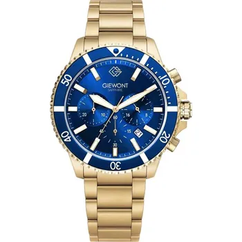 Sada pánského spodního prádla Pánské hodinky Giewont Chronograph Sapphire Gold Blue GW3970-B6 NEUPLATŇUJE SE