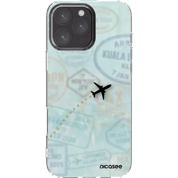 Pouzdro na mobilní telefon Picasee silikonový průhledný obal pro Apple iPhone 16 Pro Max - FLIGHT PATH