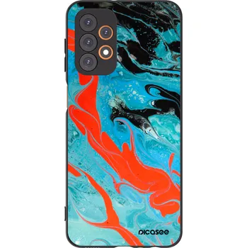 Pouzdro na mobilní telefon Picasee silikonový černý obal pro Samsung Galaxy A23 A236B 5G - Blue Magma