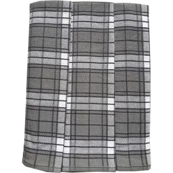 Utěrka Kuchyňské utěrky EGYPTSKÁ BAVLNA 79, tmavě šedé káro, 3 kusy, 50x70cm