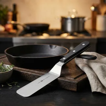 Kuchyňský nůž ZWILLING TWIN CHEF 13 cm - zalomená cukrářská špachtle z nerezové oceli, černá