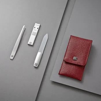 ZWILLING Twinox 4 dílná tmavě červená - sada hřebíků z nerezové oceli v kufříku