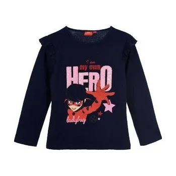 Dětská móda Beruška a Černý Kocour Dívčí tričko KOUZELNÁ BERUŠKA dlouhý rukáv modré Barva: Modrá, Velikost: 110