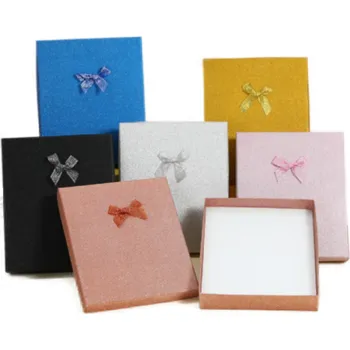 Dárková krabička Dárková krabička na šperky Glitter, různé barvy - rozměr 16x19x3cm - Modrá