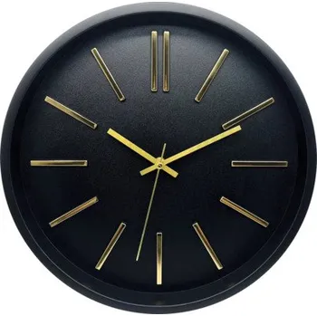 Hodiny Nástěnné hodiny černé/zlaté Ø35 cm
