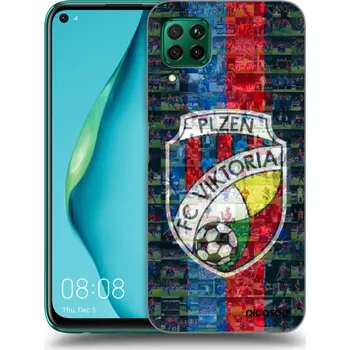 Pouzdro na mobilní telefon Picasee silikonový černý obal pro Huawei P40 Lite - FC Viktoria Plzeň A