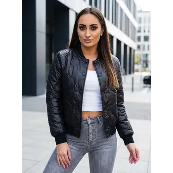 Dámská bunda Přechodná prošívaná bunda v černé barvě, VELIKOST UNI
