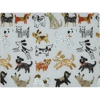 Kuchyňské prkénko Ulster Weavers, Irsko UW - Skleněné krájecí prkénko Dog Days - 40 x 30 cm