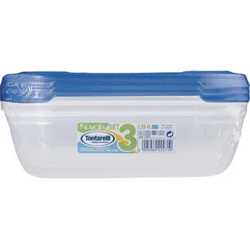 Dóza na potraviny Tontarelli Dóza na potraviny Nuvola obdélníková 1,15 l 3 ks modrá
