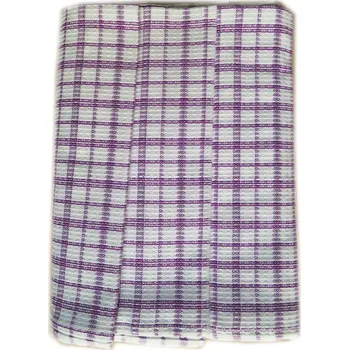 Utěrka Kuchyňské utěrky EGYPTSKÁ BAVLNA 40, fialovo-bílé káro, 3 kusy, 50x70cm