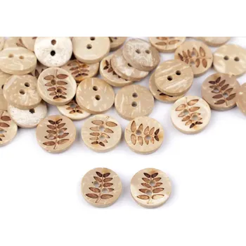 Knoflík Knoflík kokos rostliny velikost 20", barva 1 přírodní rostliny