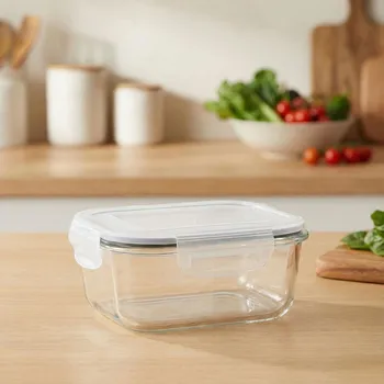 Dóza na potraviny Hermatický skleněný kontejner na potraviny s víkem FRESH 0,75 l