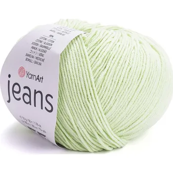 Příze Pletací příze Jeans 50 g, střední, 27 (11) zelená sv.