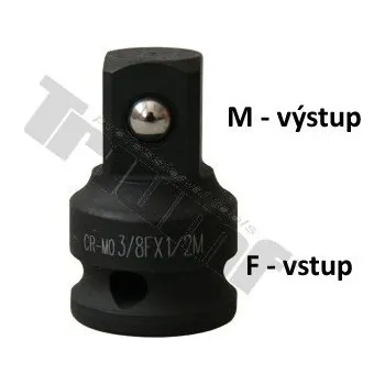 Triumf Redukce kovaná vstup 3/8" - výstup 1/2"