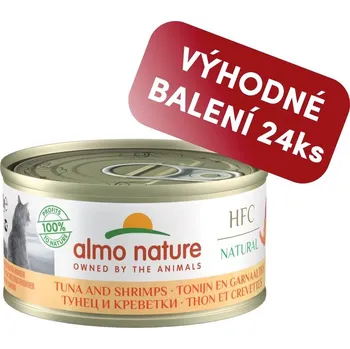 Krmivo pro kočku Almo Nature HFC Natural - Tuňák a krevety 70g výhodné balení 24ks