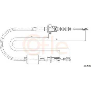 Spojkové lanko Tažné lanko, ovládání spojky COFLE 18.2522