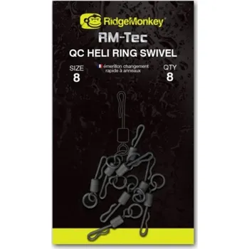 Obratlík s Kroužkem RidgeMonkey RM-Tec Quick Change Heli Ring Swivel Velikost 11
